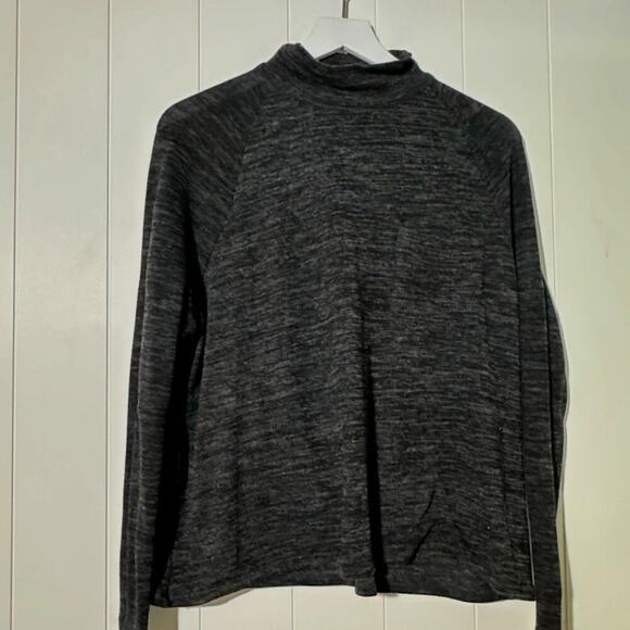 BDG Shirt Women's Small Relaxed Mock Soft Comfort Stretch Heathered Grey - Picture 1 of 7